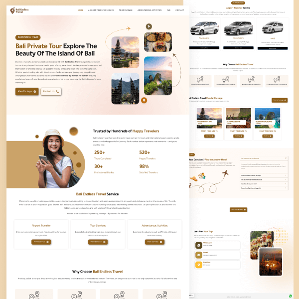 Bali Endless Travel Website