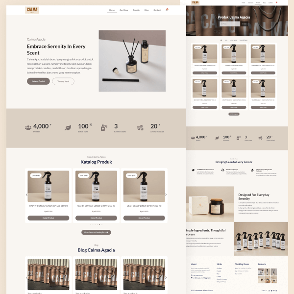 Calma Agacia Website