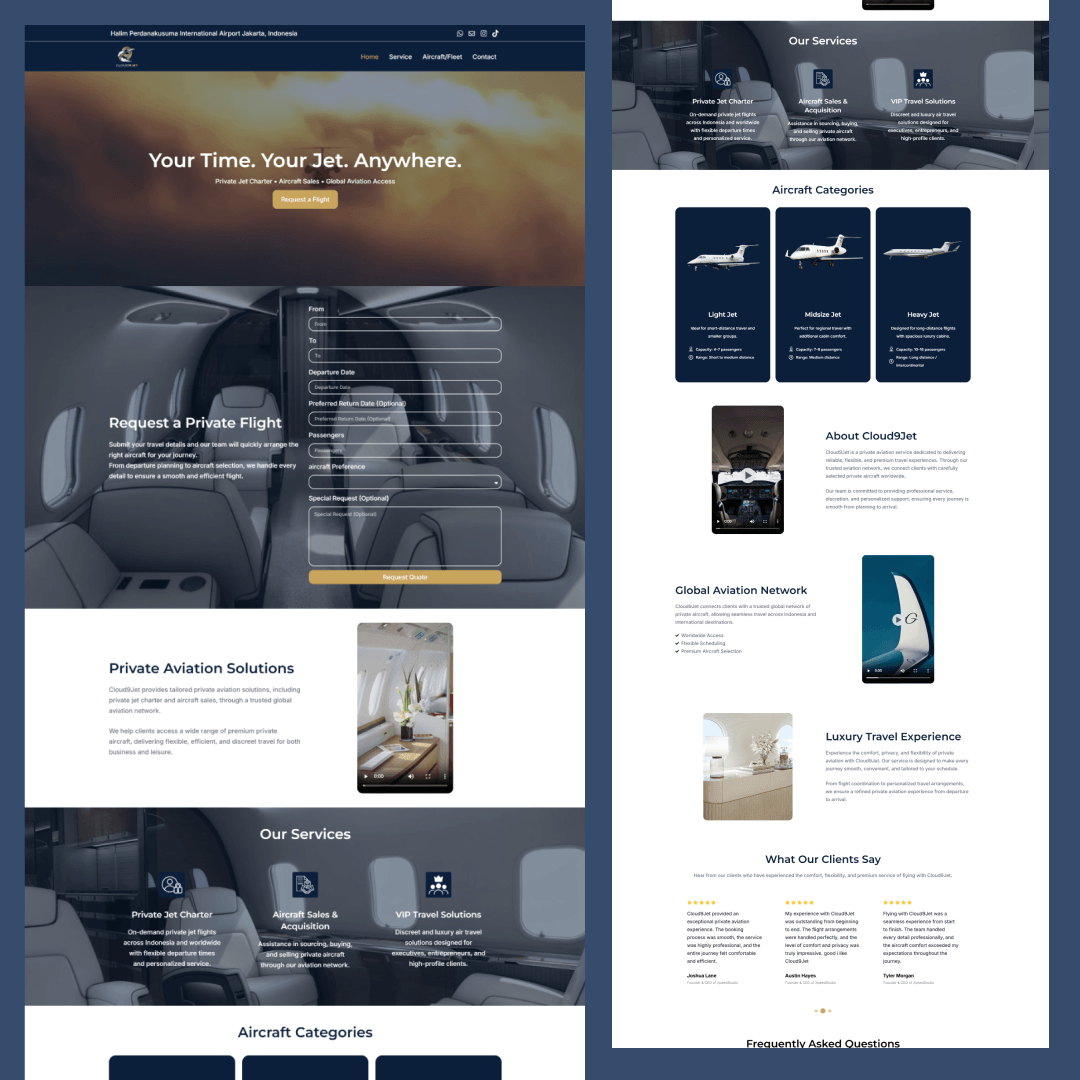 Private Jet Indonesia Website