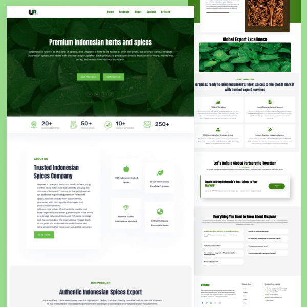 UR Spices ID Website