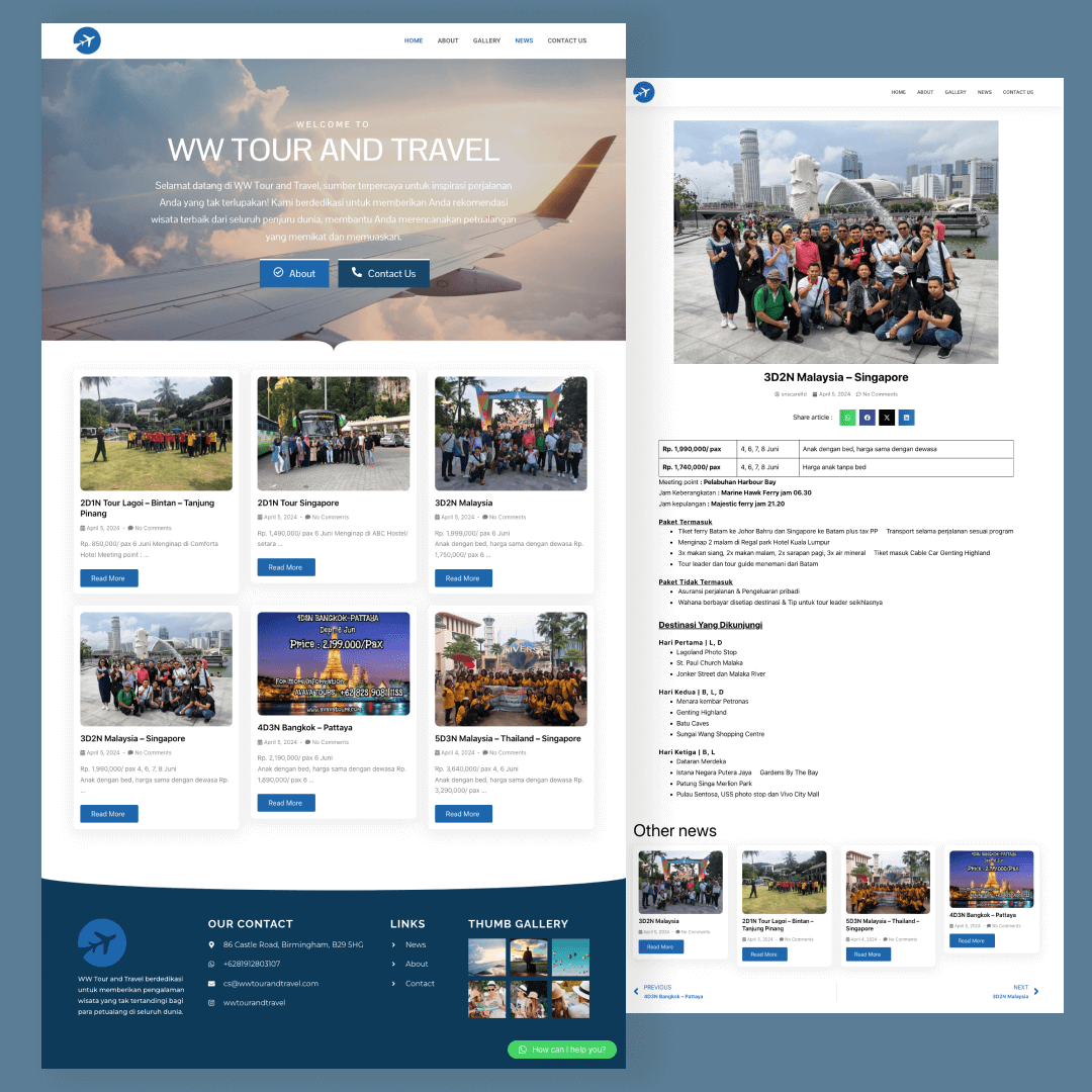 Travel Article Website